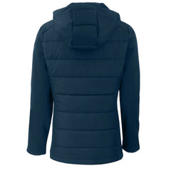Los Angeles Dodgers Cutter & Buck Women's Evoke Hybrid Eco Softshell Recycled Full-Zip Hoodie Jacket Navy
