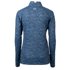 Seattle Mariners Cutter & Buck Women's Traverse Camo Print Stretch Quarter-Zip Top Navy
