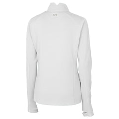 Detroit Tigers Cutter & Buck Women's Traverse Stretch Quarter-Zip Pullover Top White