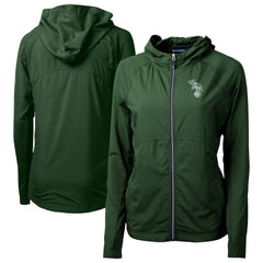 Athletics Cutter & Buck Women's Adapt Eco Knit Hybrid Recycled Full-Zip Hoodie Green