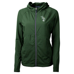 Athletics Cutter & Buck Women's Adapt Eco Knit Hybrid Recycled Full-Zip Hoodie Green
