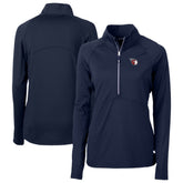 Cleveland Guardians Cutter & Buck Women's DryTec Adapt Eco Knit Stretch Recycled Raglan Half-Zip Top Navy