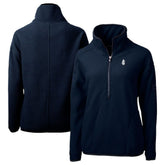Chicago Cubs Cutter & Buck Women's Cooperstown Collection Cascade Eco Sherpa Fleece Half-Zip Pullover Jacket Navy
