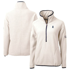Chicago Cubs Cutter & Buck Women's Cooperstown Collection Cascade Eco Sherpa Fleece Half-Zip Pullover Jacket Cream