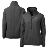 Cincinnati Reds Cutter & Buck Women's Cooperstown Collection Cascade Eco Sherpa Fleece Half-Zip Pullover Jacket Charcoal