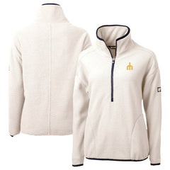 Seattle Mariners Cutter & Buck Women's Cascade Eco Sherpa Fleece Half-Zip Pullover Jacket Cream