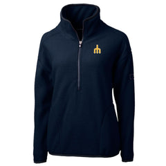 Seattle Mariners Cutter & Buck Women's Cascade Eco Sherpa Fleece Half-Zip Pullover Jacket Navy