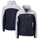 Atlanta Braves Cutter & Buck Women's Charter Eco Recycled Half-Zip Anorak Jacket Navy