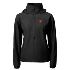 Baltimore Orioles Cutter & Buck Women's Charter Eco Recycled Half-Zip Anorak Jacket Black