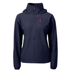 Boston Red Sox Cutter & Buck Women's Charter Eco Recycled Half-Zip Anorak Jacket Navy