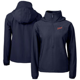 Detroit Tigers Cutter & Buck Women's Charter Eco Recycled Half-Zip Anorak Jacket Navy