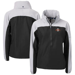 San Francisco Giants Cutter & Buck Women's Charter Eco Recycled Half-Zip Anorak Jacket Black