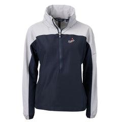 Los Angeles Dodgers Cutter & Buck Women's Charter Eco Recycled Half-Zip Anorak Jacket Navy
