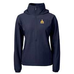 Seattle Mariners Cutter & Buck Women's Charter Eco Recycled Half-Zip Anorak Jacket Navy