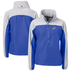 Los Angeles Dodgers Cutter & Buck Women's Charter Eco Recycled Half-Zip Anorak Jacket Royal