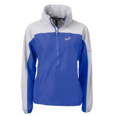 Los Angeles Dodgers Cutter & Buck Women's Charter Eco Recycled Half-Zip Anorak Jacket Royal