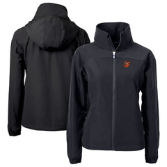 Baltimore Orioles Cutter & Buck Women's Charter Eco Recycled Full-Zip Jacket Black