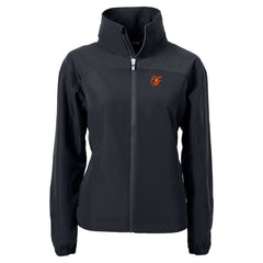Baltimore Orioles Cutter & Buck Women's Charter Eco Recycled Full-Zip Jacket Black