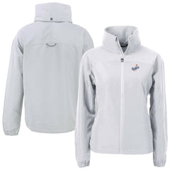 Los Angeles Dodgers Cutter & Buck Women's Charter Eco Recycled Full-Zip Jacket Gray