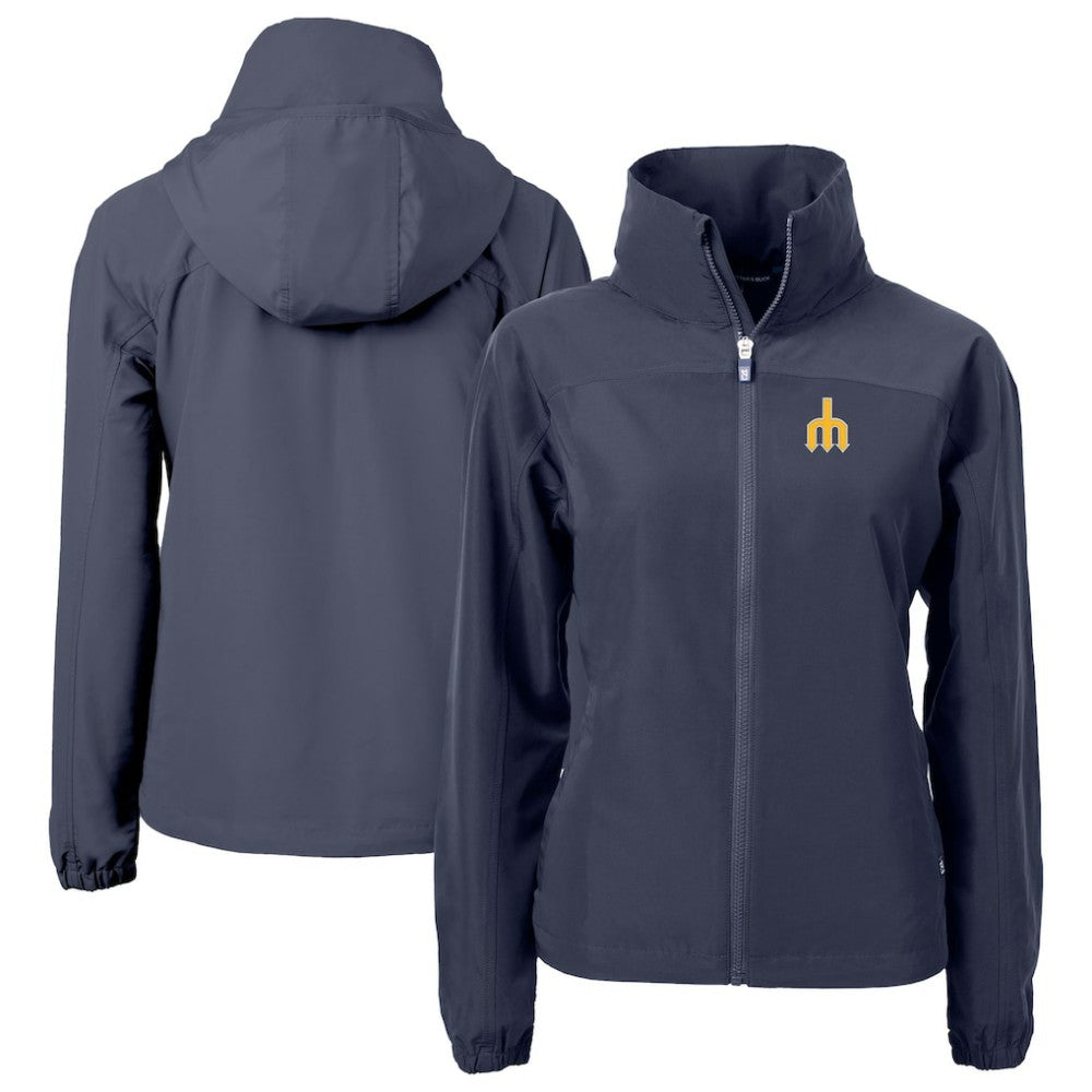 Seattle Mariners Cutter & Buck Women's Charter Eco Recycled Full-Zip Jacket Navy