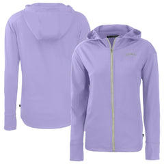 Colorado Rockies Cutter & Buck Women's Daybreak Eco Recycled Full-Zip Hoodie Jacket Purple