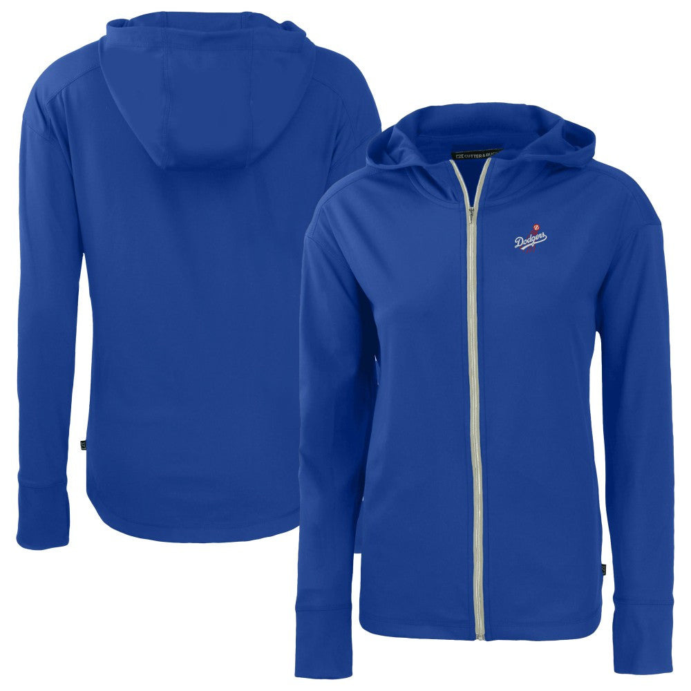 Los Angeles Dodgers Cutter & Buck Women's Daybreak Eco Recycled Full-Zip Hoodie Jacket Royal