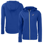Los Angeles Dodgers Cutter & Buck Women's Daybreak Eco Recycled Full-Zip Hoodie Jacket Royal
