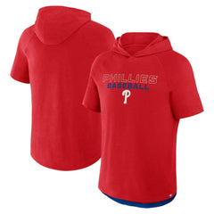 Philadelphia Phillies Clubhouse Optimal Play Raglan Hoodie T-Shirt Red