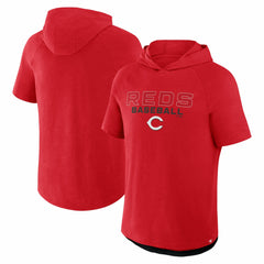 Cincinnati Reds Clubhouse Optimal Play Raglan Hoodie T-Shirt Red