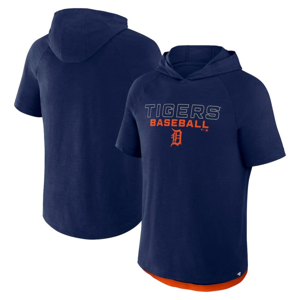 Detroit Tigers Clubhouse Optimal Play Raglan Hoodie T-Shirt Navy
