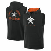 Houston Astros Fire Speed Sleeveless Pullover Hoodie Black