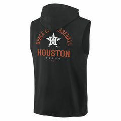 Houston Astros Fire Speed Sleeveless Pullover Hoodie Black