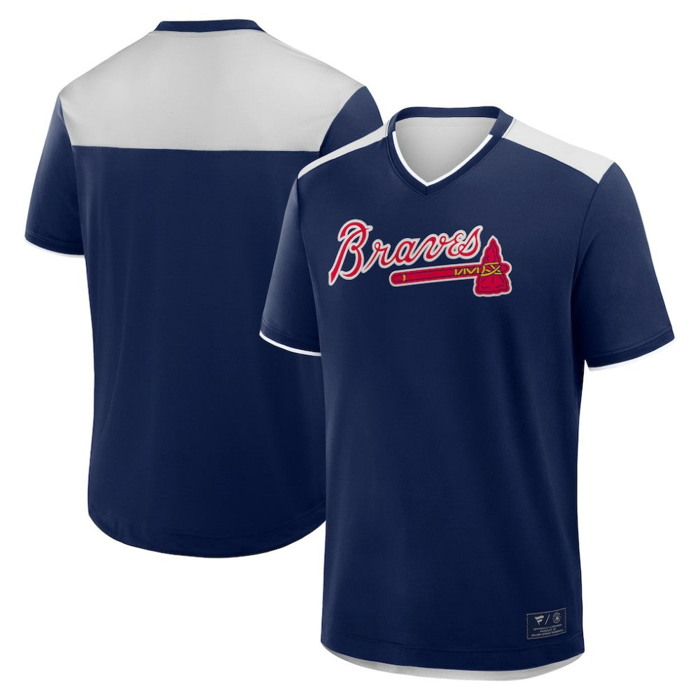 Atlanta Braves Walk Off V-Neck T-Shirt Navy