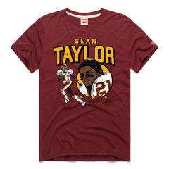 Sean Taylor Washington Commanders Homage Caricature Retired Player Tri-Blend T-Shirt - Burgundy on sale