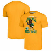 Reggie White Green Bay Packers Homage Unisex Caricature Retired Player Tri-Blend T-Shirt - Gold discount