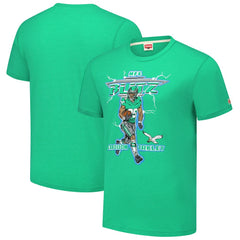 Saquon Barkley Philadelphia Eagles Homage Unisex NFL Blitz Player Tri-Blend T-Shirt - Heathered Kelly Green discount
