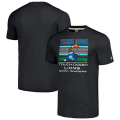 Barry Sanders Detroit Lions Homage Unisex Tecmo Bowl Retired Player Graphic Tri-Blend T-Shirt - Charcoal on sale