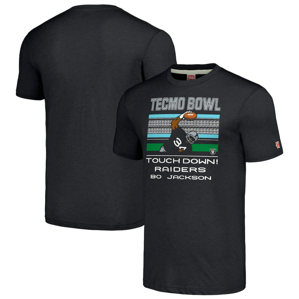 Bo Jackson Las Vegas Raiders Homage Unisex Tecmo Bowl Retired Player Graphic Tri-Blend T-Shirt - Charcoal sale