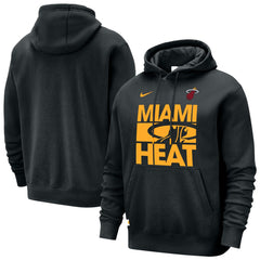 Miami Heat Courtside Club Pullover Hoodie - Black discount