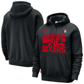 Philadelphia 76ers Courtside Club Pullover Hoodie - Black sale