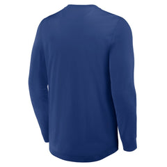Tampa Bay Lightning Fanatics Adrenaline Push Long Sleeve Henley Shirt - Blue
