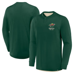 Minnesota Wild Fanatics Adrenaline Push Long Sleeve Henley Shirt - Green