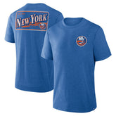 New York Islanders Fanatics Fan Lanes Tri-Blend T-Shirt - Heather Royal T-shirts