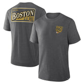 Boston Bruins Fanatics Fan Lanes Tri-Blend T-Shirt - Heather Charcoal T-shirts