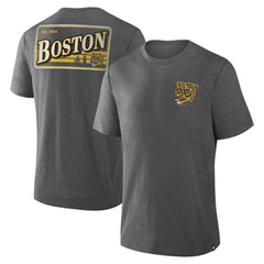 Boston Bruins Fanatics Fan Lanes Tri-Blend T-Shirt - Heather Charcoal T-shirts