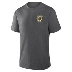Boston Bruins Fanatics Fan Lanes Tri-Blend T-Shirt - Heather Charcoal T-shirts