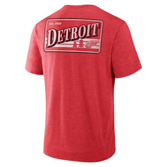 Detroit Red Wings Fanatics Fan Lanes Tri-Blend T-Shirt - Heather Red T-shirts