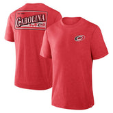 Carolina Hurricanes Fanatics Fan Lanes Tri-Blend T-Shirt - Heather Red T-shirts