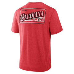 Carolina Hurricanes Fanatics Fan Lanes Tri-Blend T-Shirt - Heather Red T-shirts