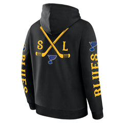 St. Louis Blues Fanatics Big City Legacy Fleece Pullover Hoodie - Black Hoodies